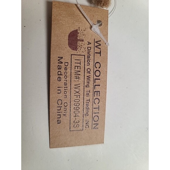 NWT 6"X3.5" Merry Christmas Wood Beaded  Tag Ornament Buffalo Check Farmhouse - Picture 6 of 7